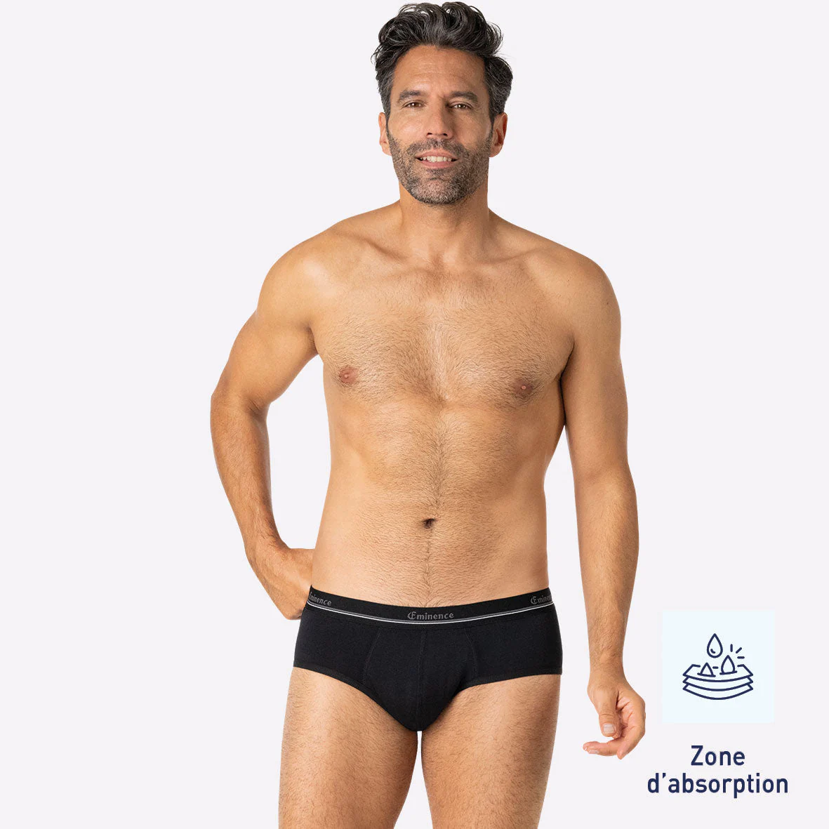 Lot de 3 slips pour fuites urinaires Homme Sérénité Eminence - Image 2
