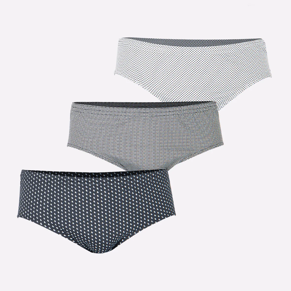 Lot de 3 slips taille haute fermé homme Trio Fantaisie Eminence
