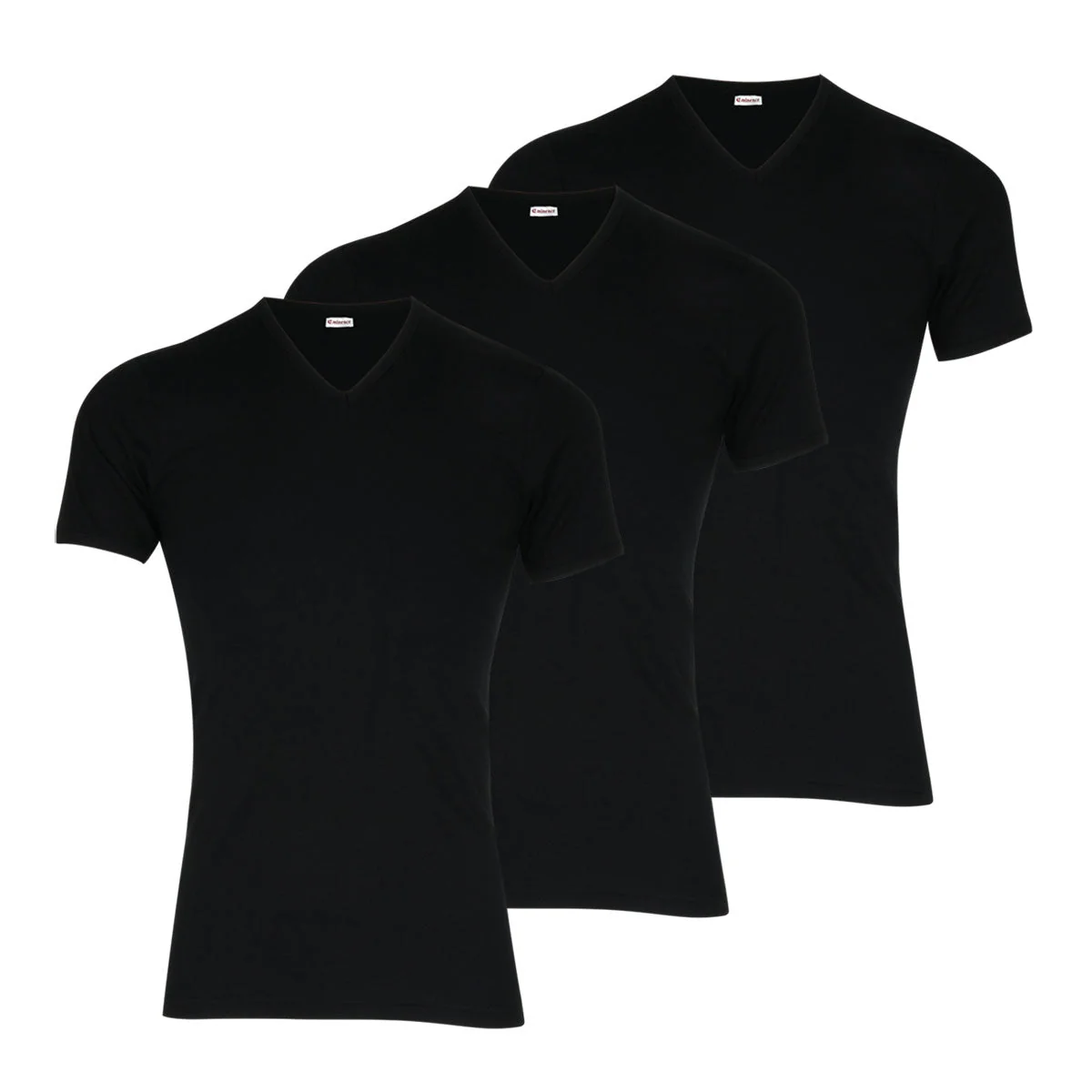 Lot de 3 tee-shirts col V Pur coton Premium Eminence