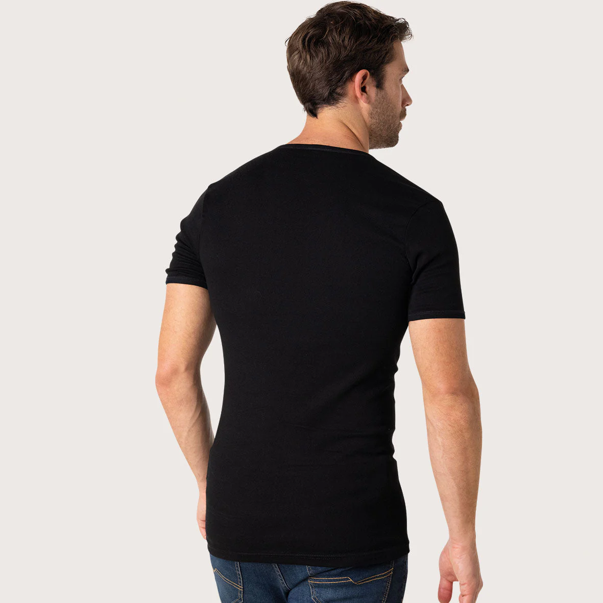 Lot de 3 tee-shirts col V Pur coton Premium Eminence - Image 3