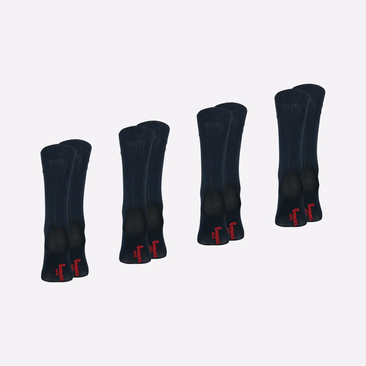 Lot de 4 mi-chaussettes fil d'écosse homme fait en France Eminence - Image 4