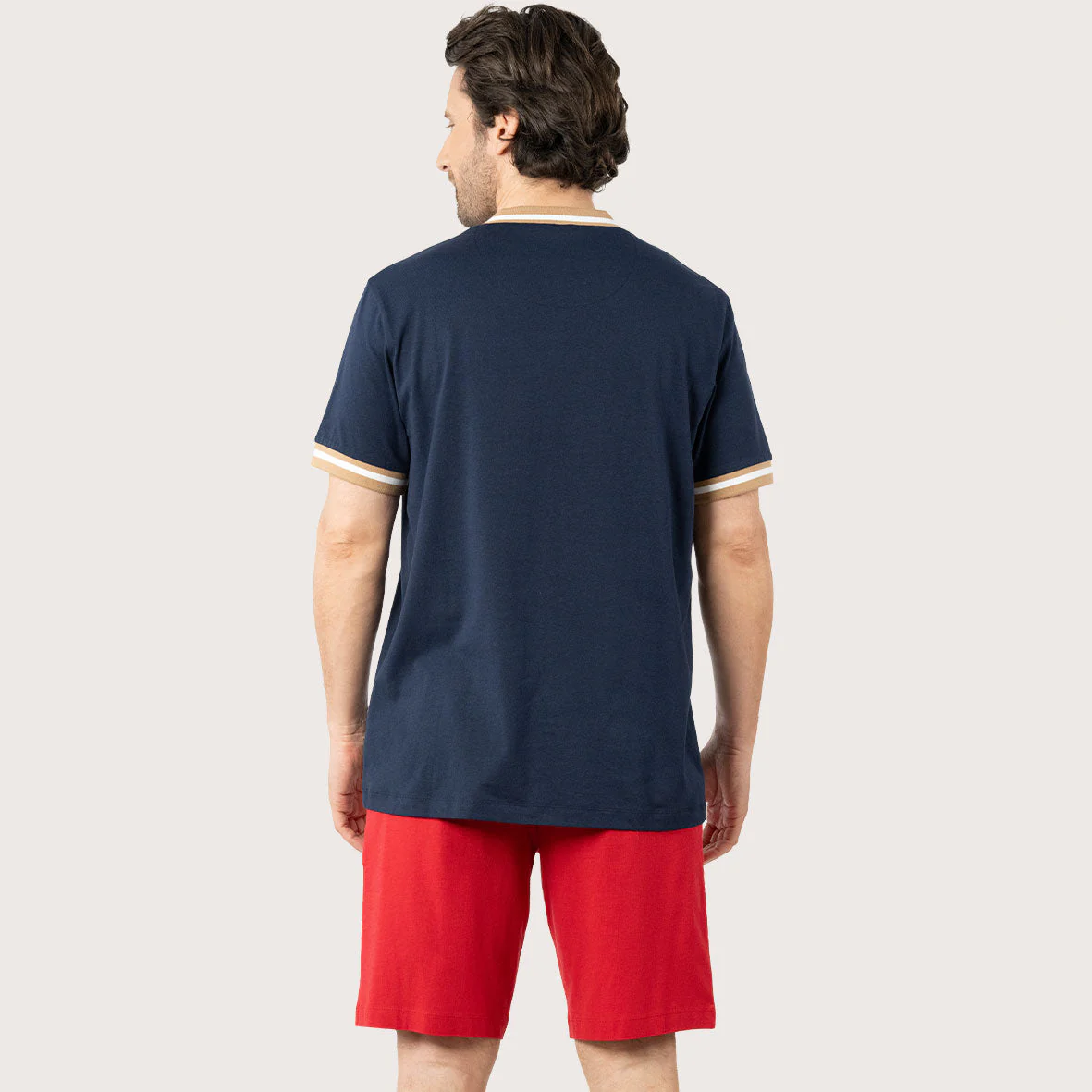 Pyjama court col ouvert homme Casual Eminence - Image 3