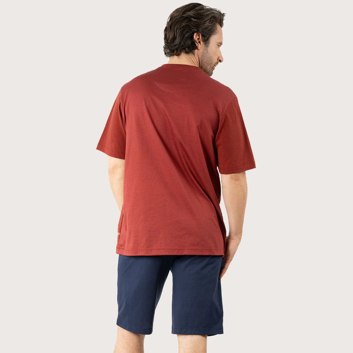Pyjama court ouvert homme Mercerisé Eminence - Image 3