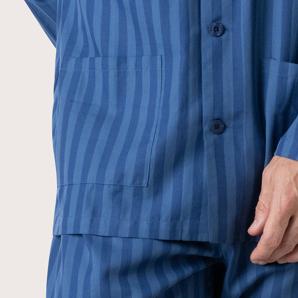 Pyjama long droit homme Popeline Eminence - Image 3
