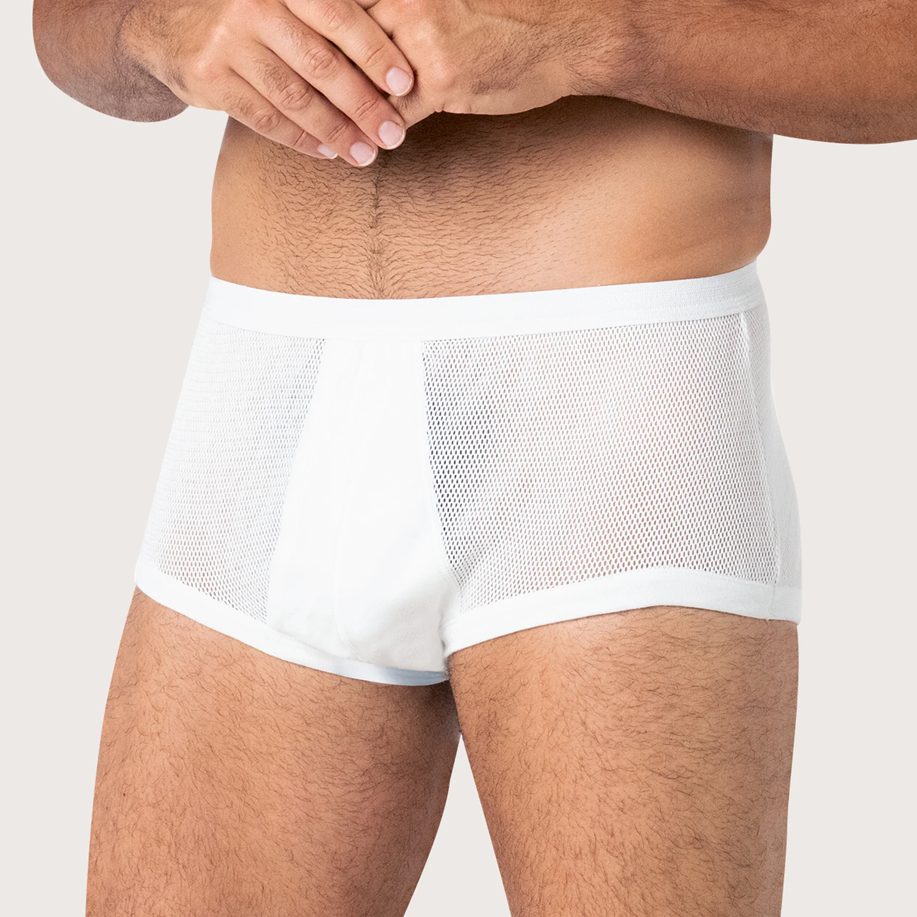 Slip maille aérée coton taille haute ouvert Pur Coton Eminence - Image 3