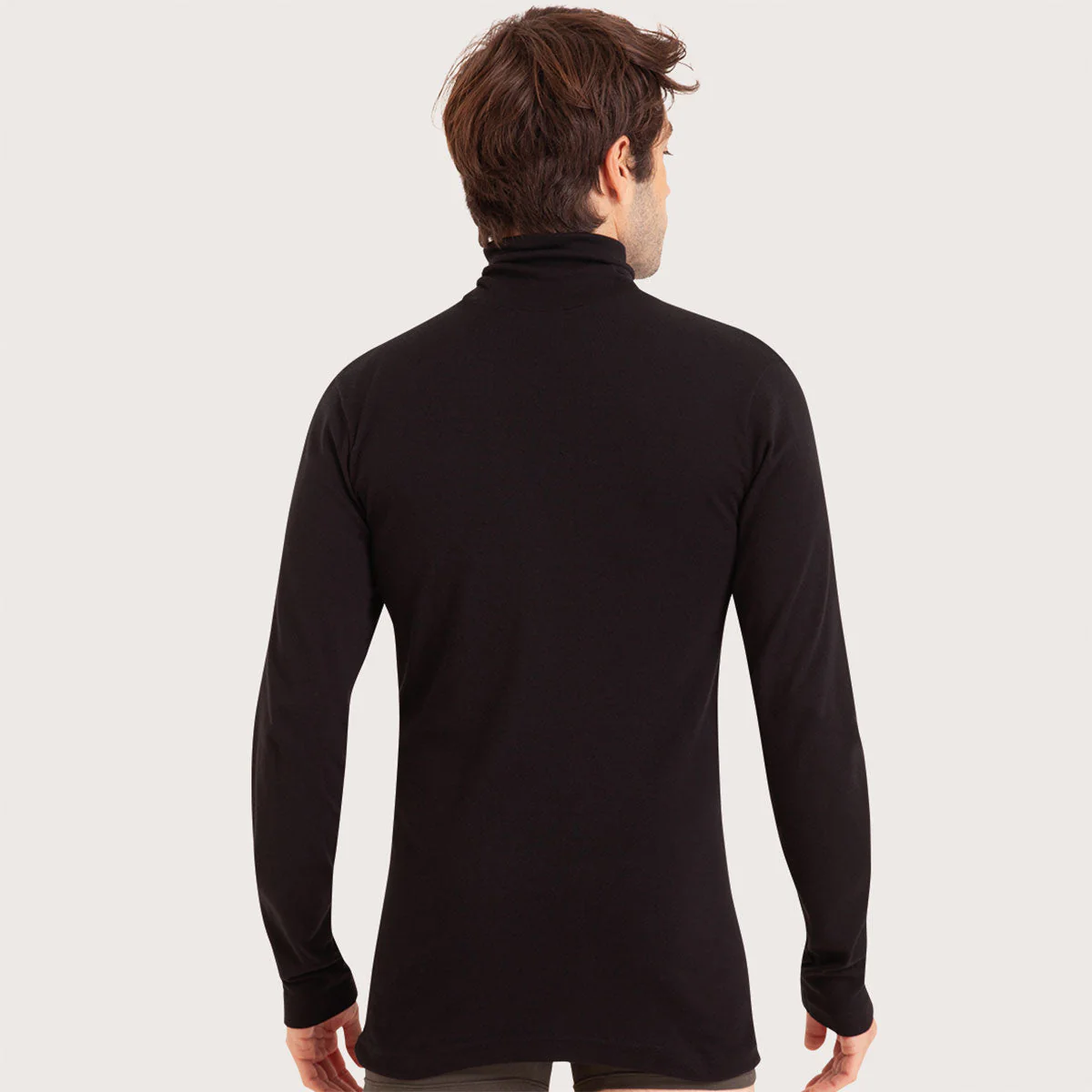 Tee-shirt col roulé manches longues homme Pur coton Eminence - Image 2