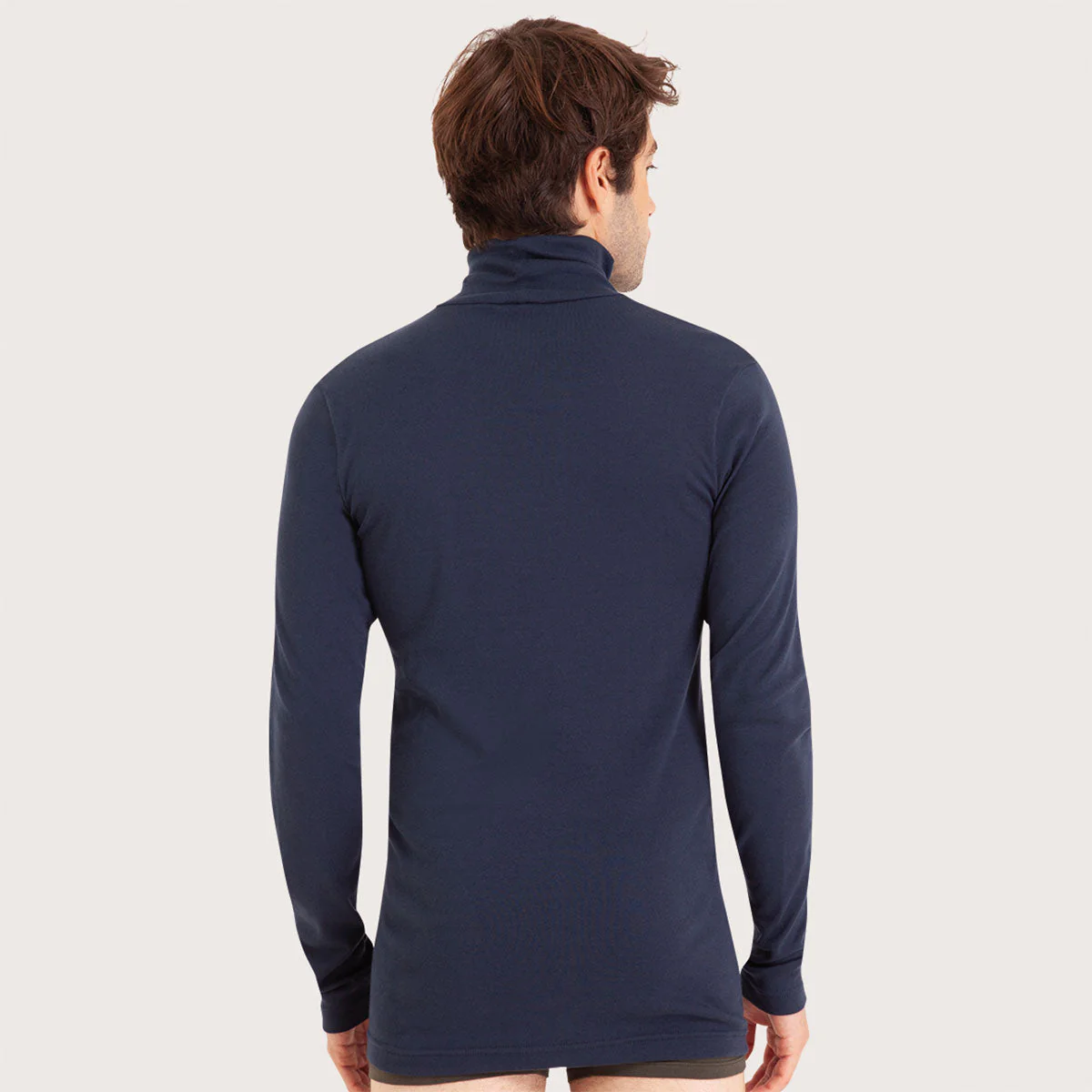 Tee-shirt col roulé manches longues homme Pur coton Eminence - Image 2