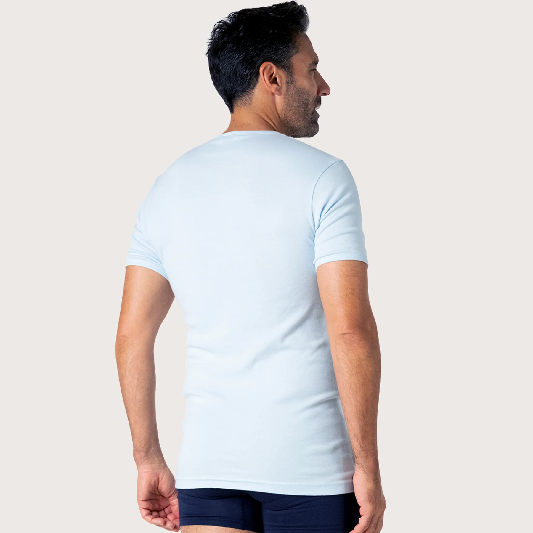 Tee-shirt col V Pur coton Premium Eminence - Image 3