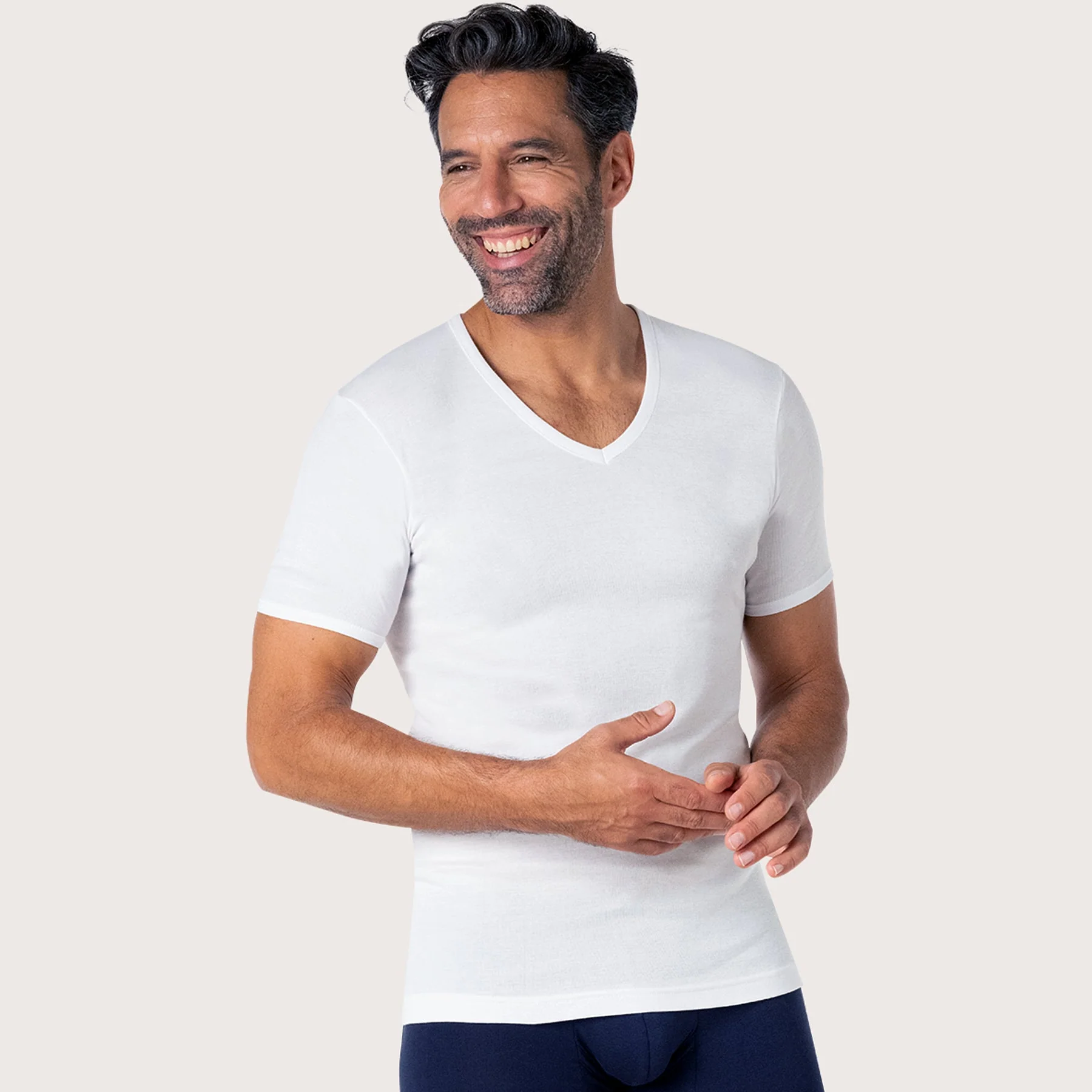 Tee-shirt col V Pur coton premium unisexe Eminence - Image 3